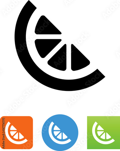 Vector Fruit Slice Icon - Illustration