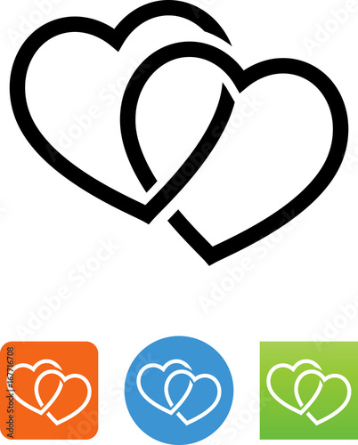 Vector Hearts Icon - Illustration