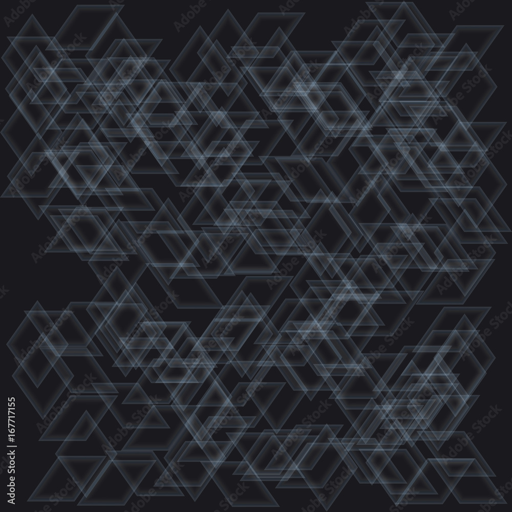 Transparent light cubes on a dark background. Modern contour technological vector from blocks Transparent light cubes on a dark background. Modern contour technological vector from blocks