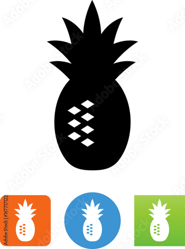 Vector Pineapple Fruit Icon - Illustration