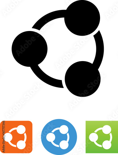 Vector Sharing Circle Icon - Illustration