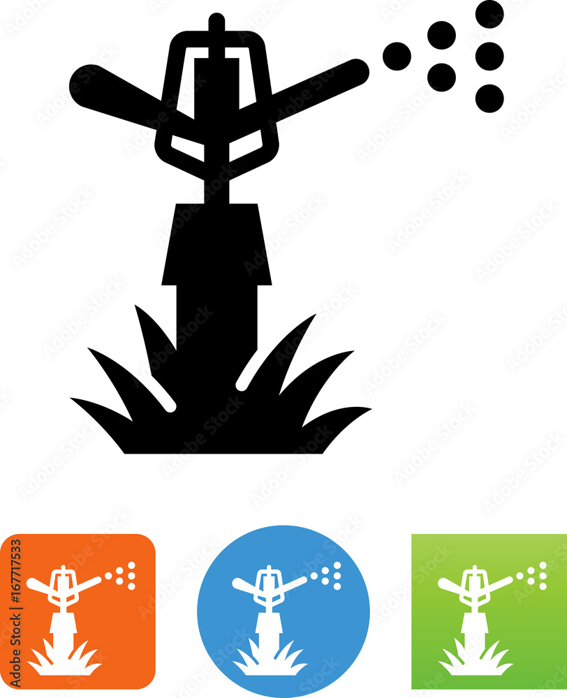 Vector Sprinkler Icon - Illustration Stock-Vektorgrafik | Adobe Stock