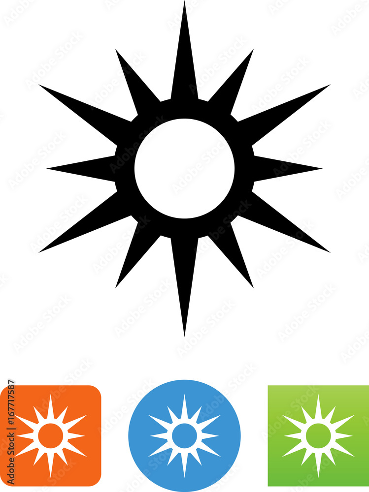 Vector Sun Icon - Illustration