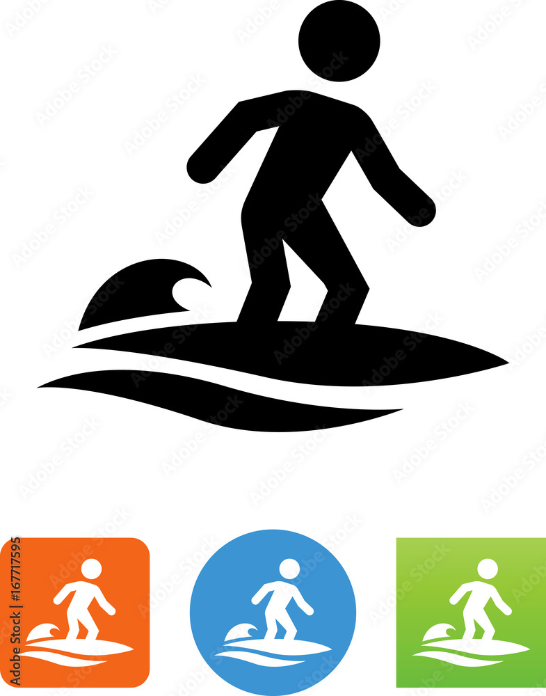 Vector Surfer Icon - Illustration Vector Surfer Icon - Illustration