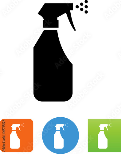 Vector Spray Bottle With Mist Icon - Illustration