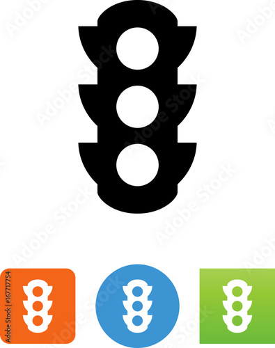 Vector Traffic Signal Icon - Illustration