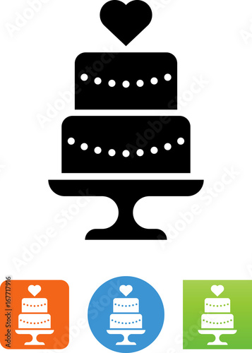 Vector Wedding Cake Icon - Illustration