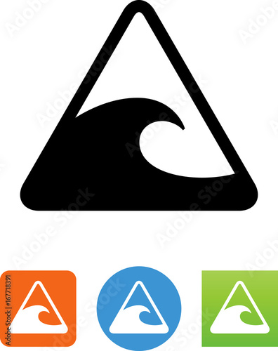 Wave Warning Icon - Illustration