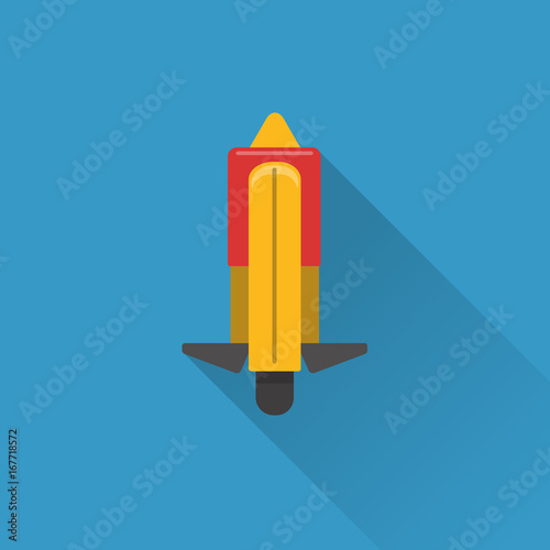 Flat style unicycle icon