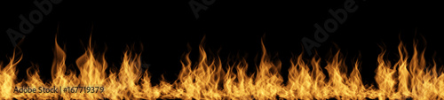 Fire Flames on Black Background. Includes Copy Space © Martin Piechotta