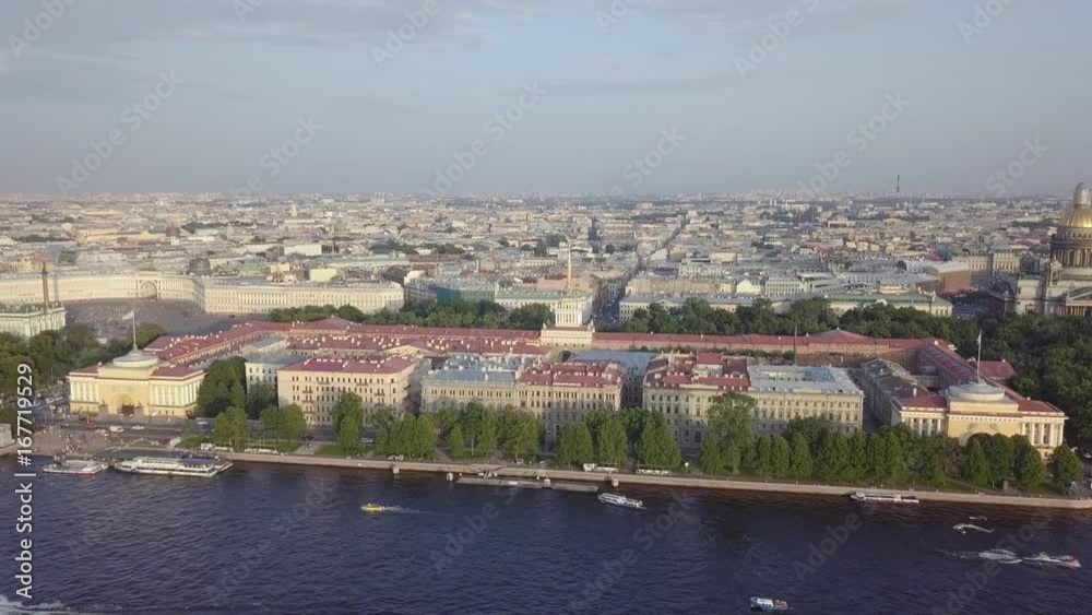 Aerial view of Admiralty in center of Saint-Petersburg Aerial view of Admiralty in center of Saint-Petersburg