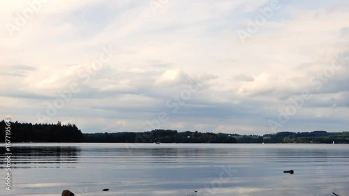 Clouds over a lake - Timelapse