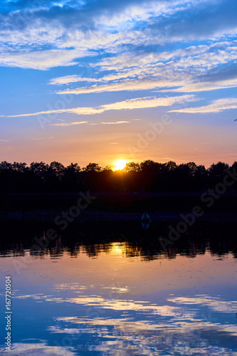 lake sunset landscape