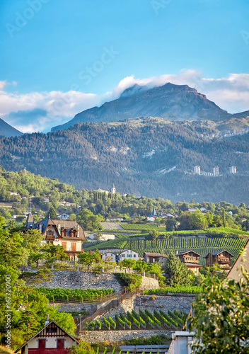 Quadro su tela Sierre, Switzerland