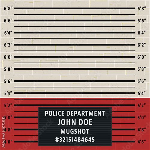 Police mugshot template