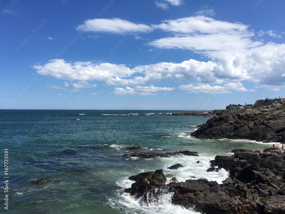 Ogunquit, Maine, coastal area with waves Ogunquit, Maine, coastal area with waves