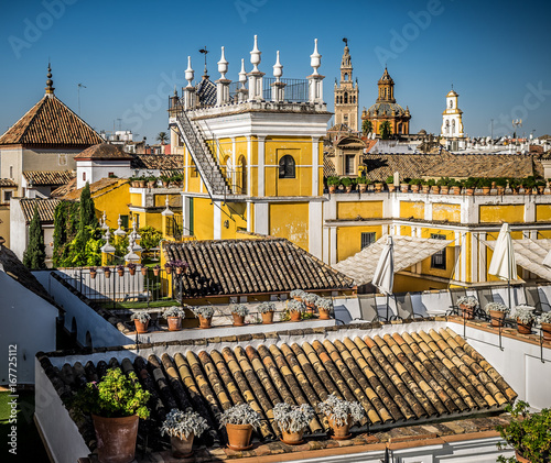 Across the rooftops in old Seville