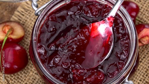 Cherry Jam seamless loopable; 4K UHD)