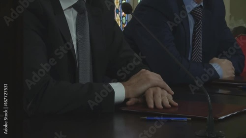 Press Conference business people
