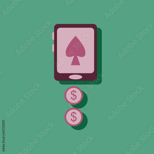 flat vector icon design collection casino online in sticker style