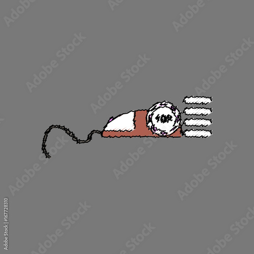 flat shading style icon mouse and casino chip