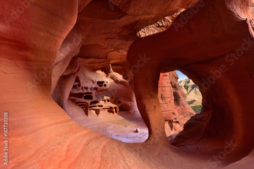 Windstone Arch or fire cave, Valley of Fire State Park in Nevada, USA photo