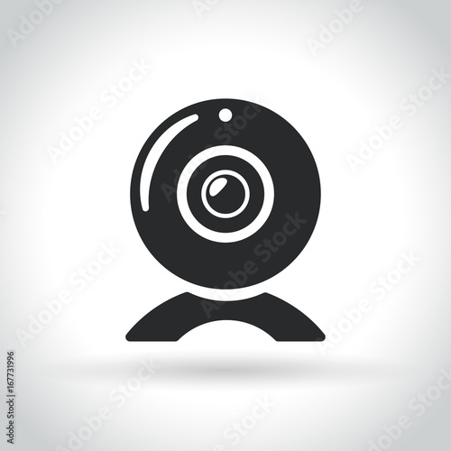 web camera icon on white background