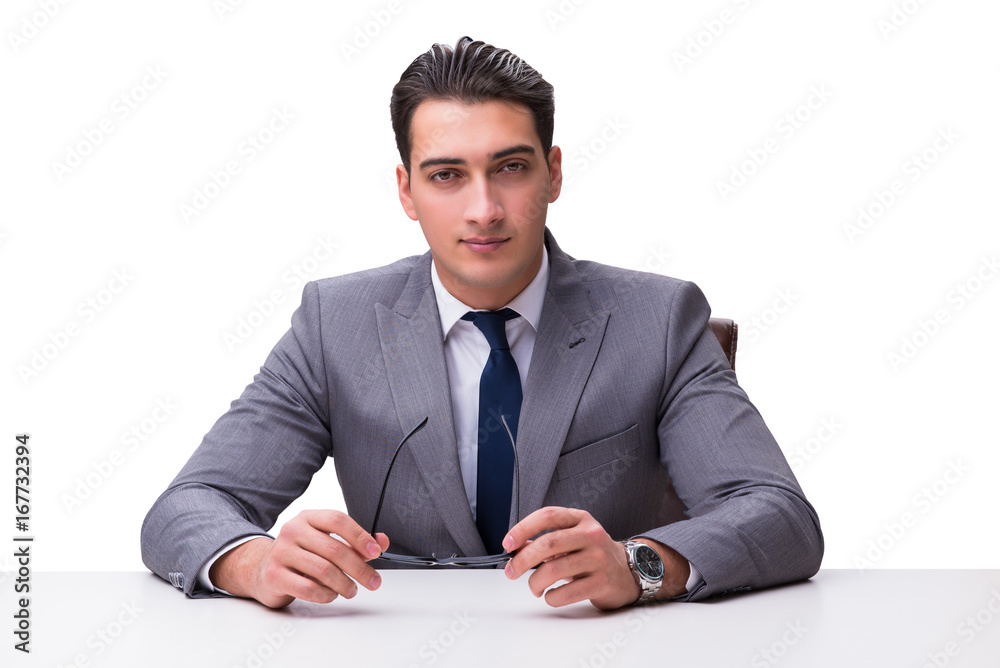 Young businessman isolated on white background Young businessman isolated on white background