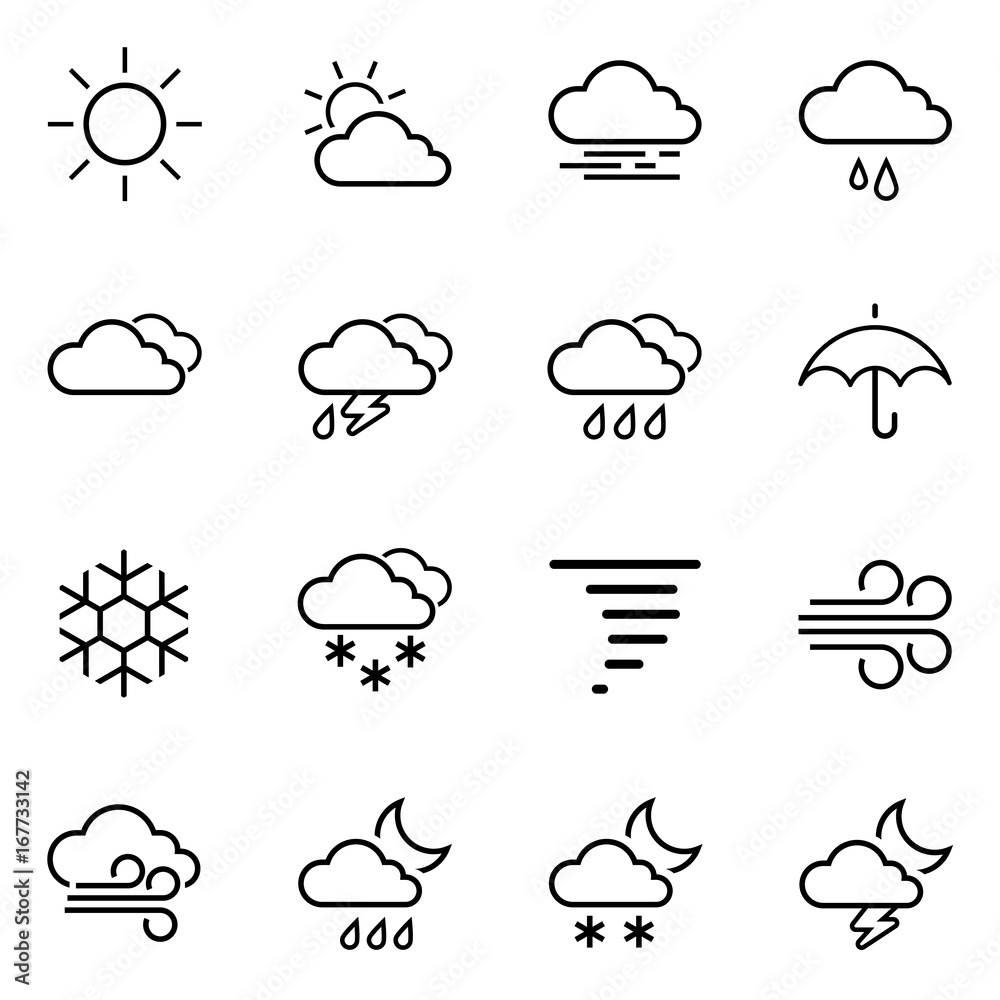 General weather icon concept. General weather icon concept.