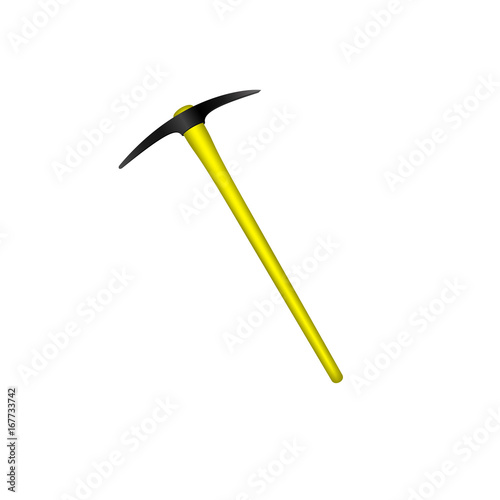 Mattock in black design with yellow handle