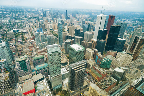Aerial view of Toronto downtown. Ontario, Canada