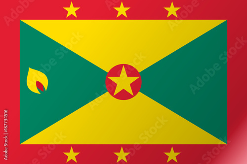 Free Download Flag Grenada flat icon. State insignia of the nation in flat style on the entire page. National symbol in the form of a vector illustration - GFXLoad