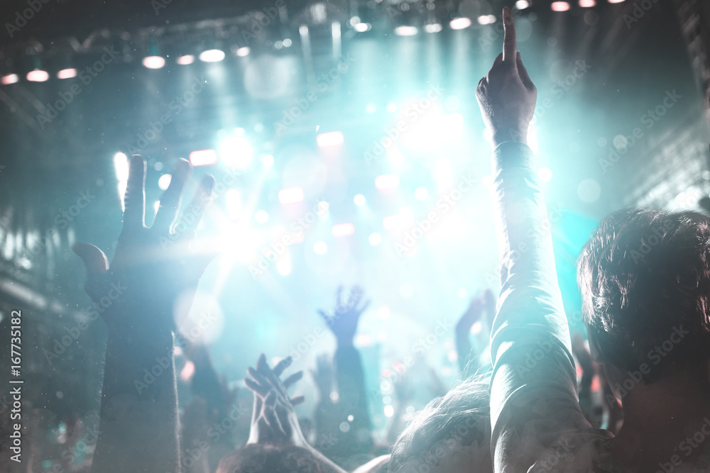 Naklejka premium Menschenmenge auf einem Konzert