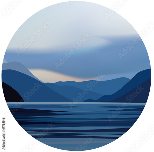 blue landscape card
