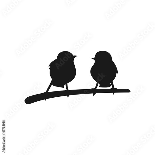 two birds logo vector.