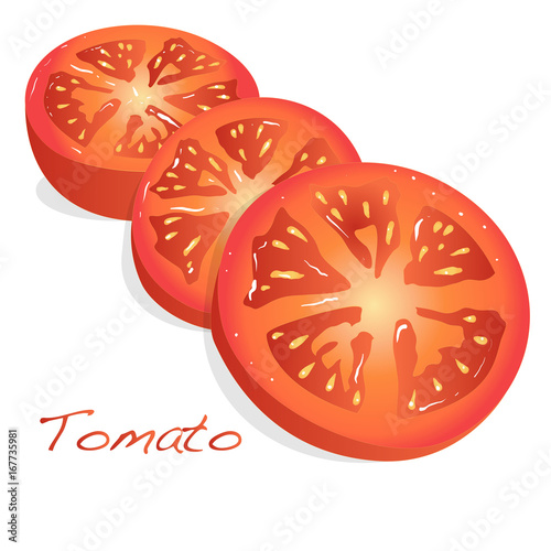 Tomato sliced illustration
