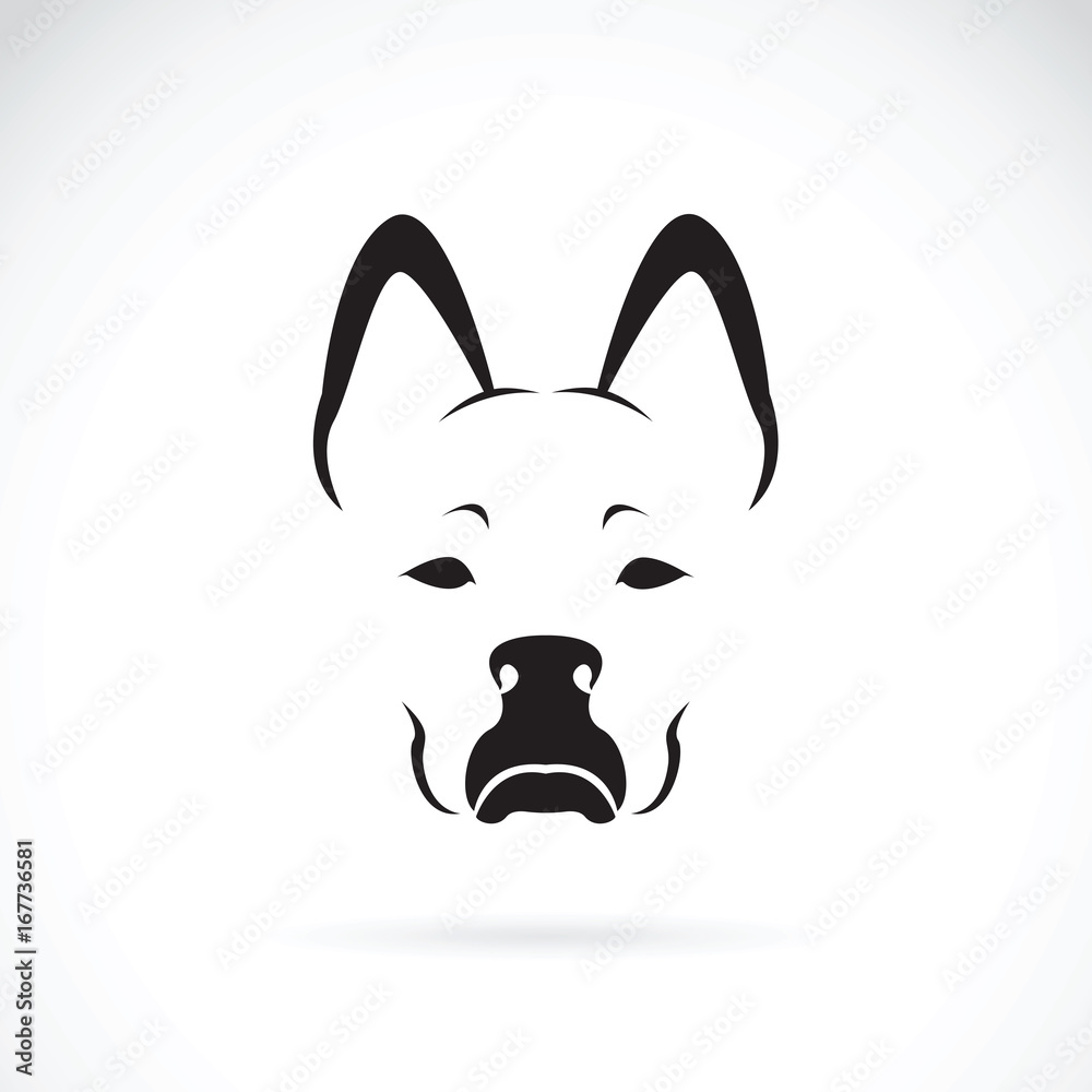 Vector of a dog face on white background. Pet Animal. Stock Vector ...