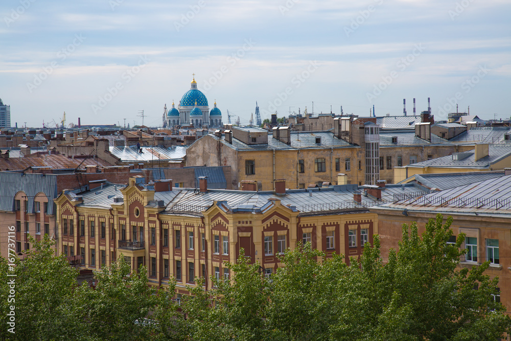 Landmark Saint Petersburg beautiful Trinity church cityscape