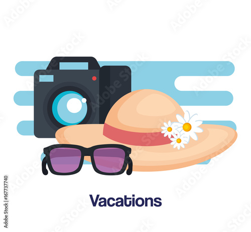 vacations travel relax enjoy tourism destination vector illustration