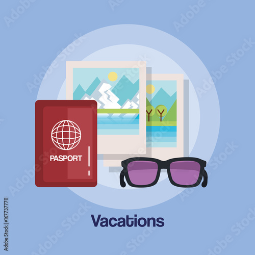 vacations travel relax enjoy tourism destination vector illustration
