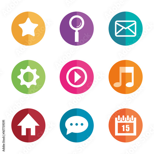 Wallpaper Mural collection app shopping online web buttons vector illustration Torontodigital.ca