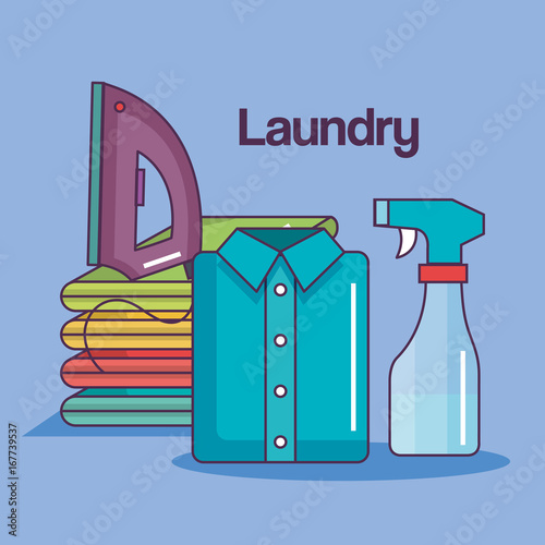 pile of fresh laundry neatly stacked after being ironed vector illustration