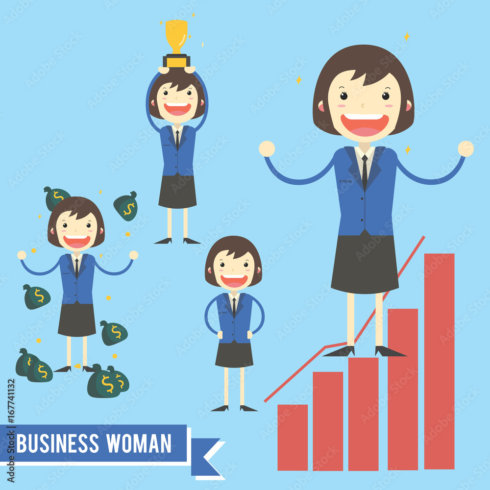 Business Woman character illustration - vector pack Business Woman character illustration - vector pack