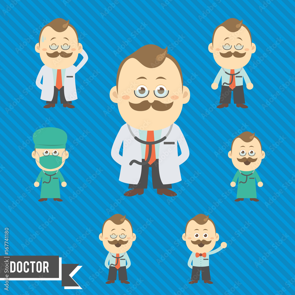 doctor character illustration - vector pack doctor character illustration - vector pack