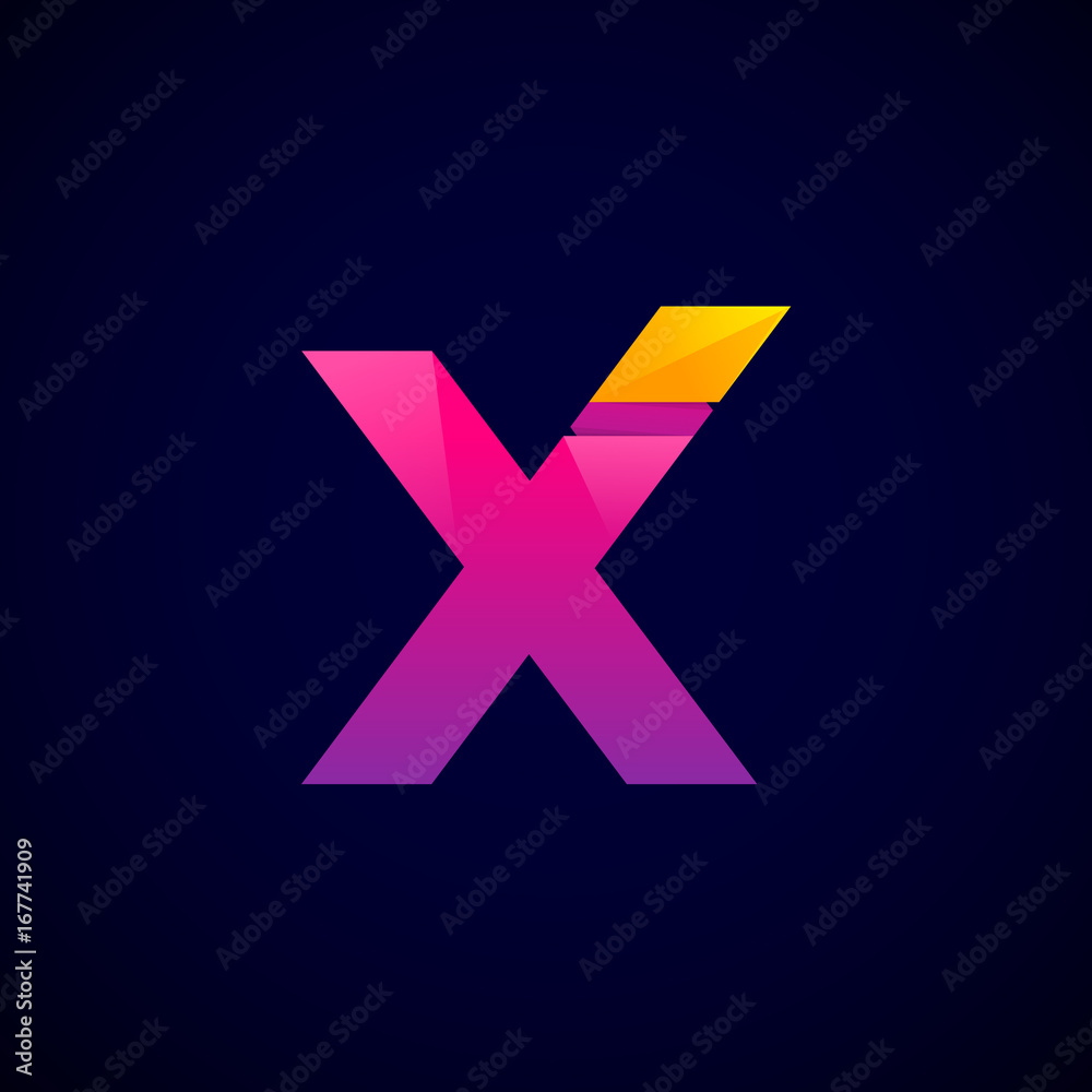 Letter X Modern glossy logo, Vector abstract origami, Digital, Technology, Media for your Corporate identity Letter X Modern glossy logo, Vector abstract origami, Digital, Technology, Media for your Corporate identity