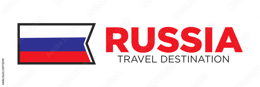 Russia travel destination emblem Russia travel destination emblem