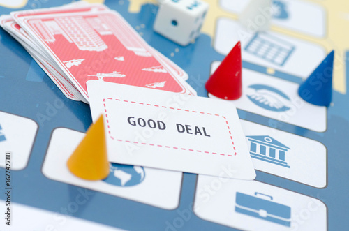 Board Game Prototype Business. Special Decorations.