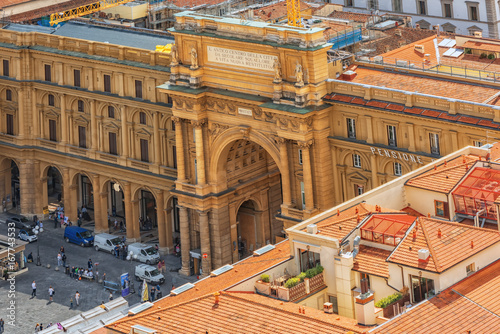 Quadro em tela Above view of Square of Republic (Piazza della Repubblica)