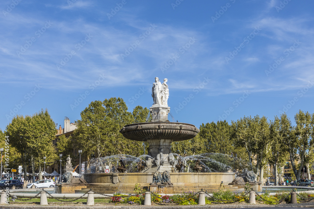 Fountain of de La Rotonde Aix en Provence