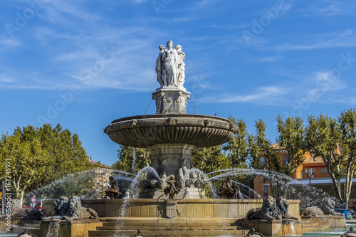 Fountain of de La Rotonde Aix en Provence